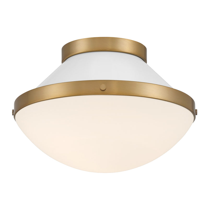 Crystorama - XAN-8001-VG-WH - One Light Flush Mount - Xander - Vibrant Gold