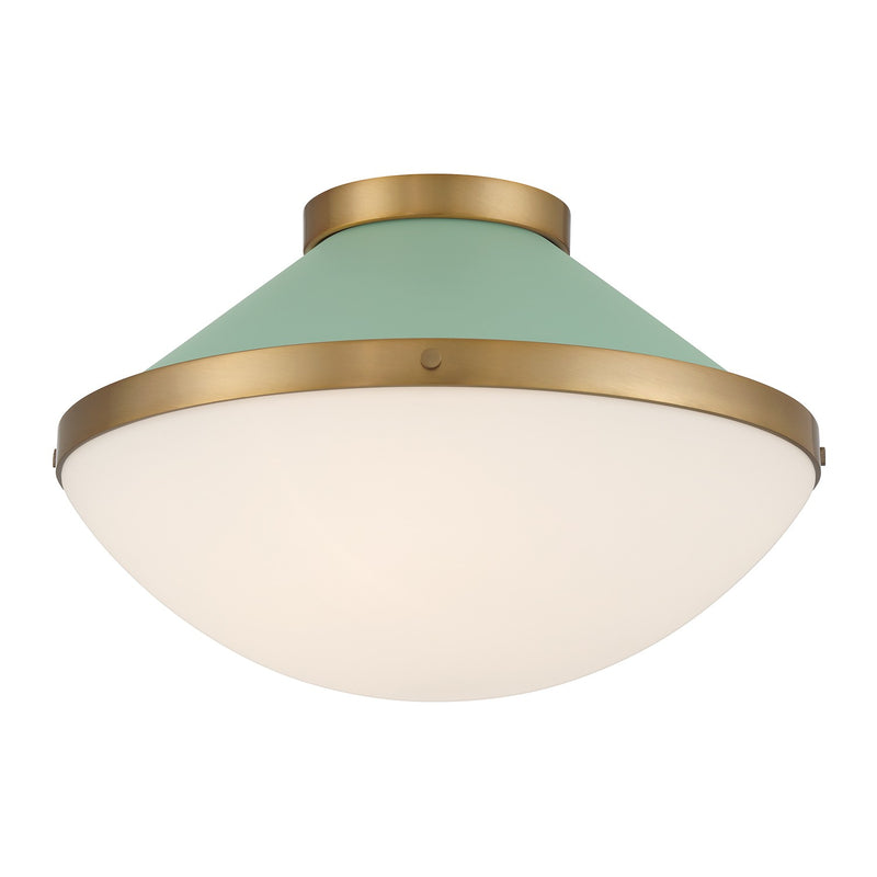 Crystorama - XAN-8002-VG-GR - Two Light Flush Mount - Xander - Vibrant Gold