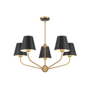 Crystorama - XAV-B9315-VG-MK - Five Light Chandelier - Xavier - Vibrant Gold
