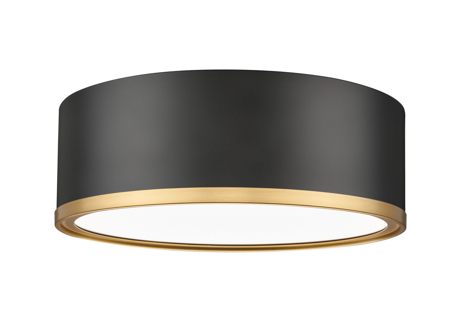 Z-Lite - 1018F12-MB-MGLD-LED - LED Flush Mount - Bradley - Matte Black + Modern Gold
