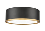 Z-Lite - 1018F12-MB-MGLD-LED - LED Flush Mount - Bradley - Matte Black + Modern Gold