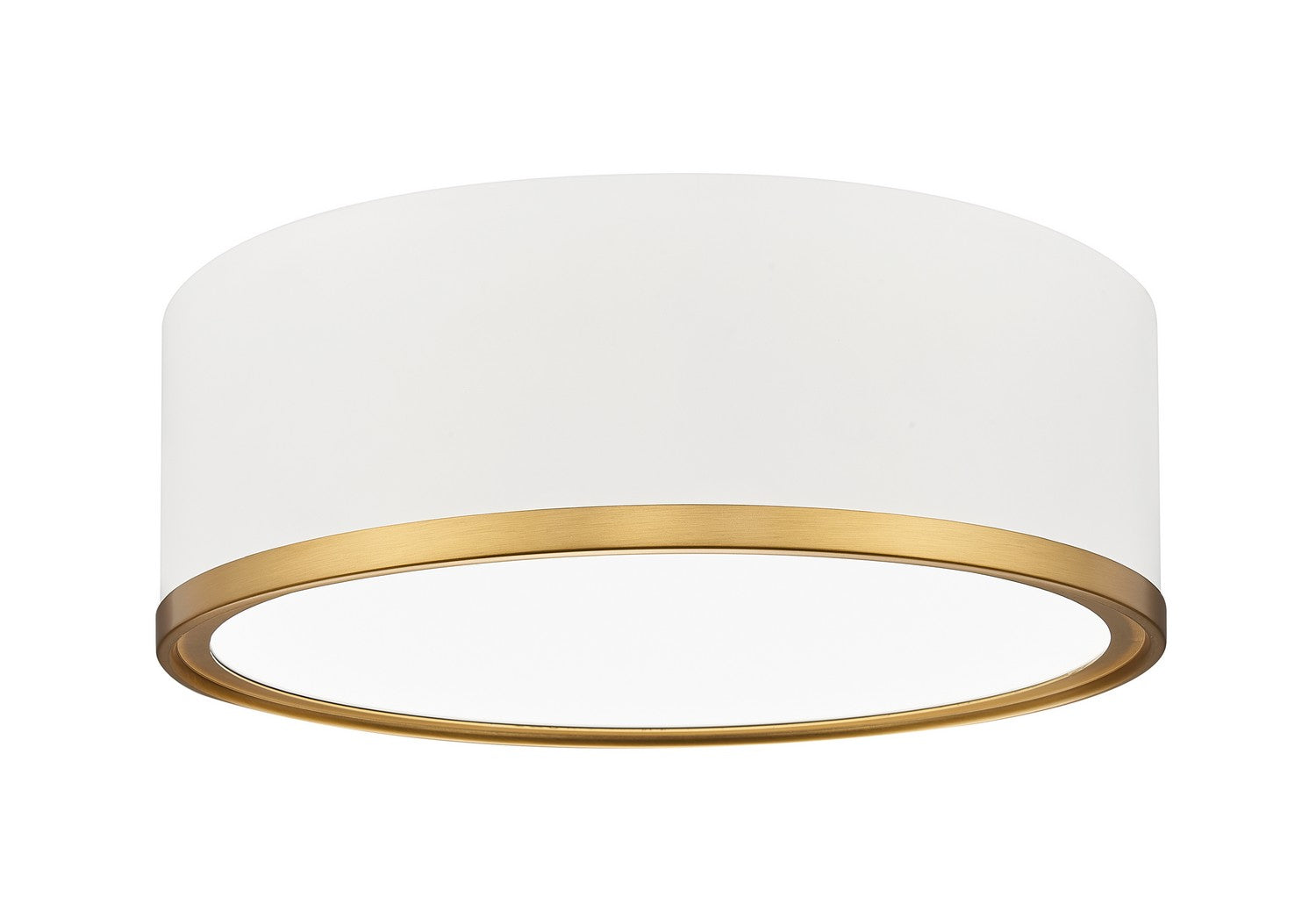 Z-Lite - 1018F12-MW-MGLD-LED - LED Flush Mount - Bradley - Matte White + Modern Gold
