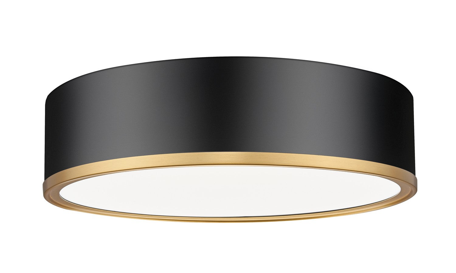 Z-Lite - 1018F16-MB-MGLD-LED - LED Flush Mount - Bradley - Matte Black + Modern Gold