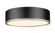 Z-Lite - 1018F16-MB-MGLD-LED - LED Flush Mount - Bradley - Matte Black + Modern Gold
