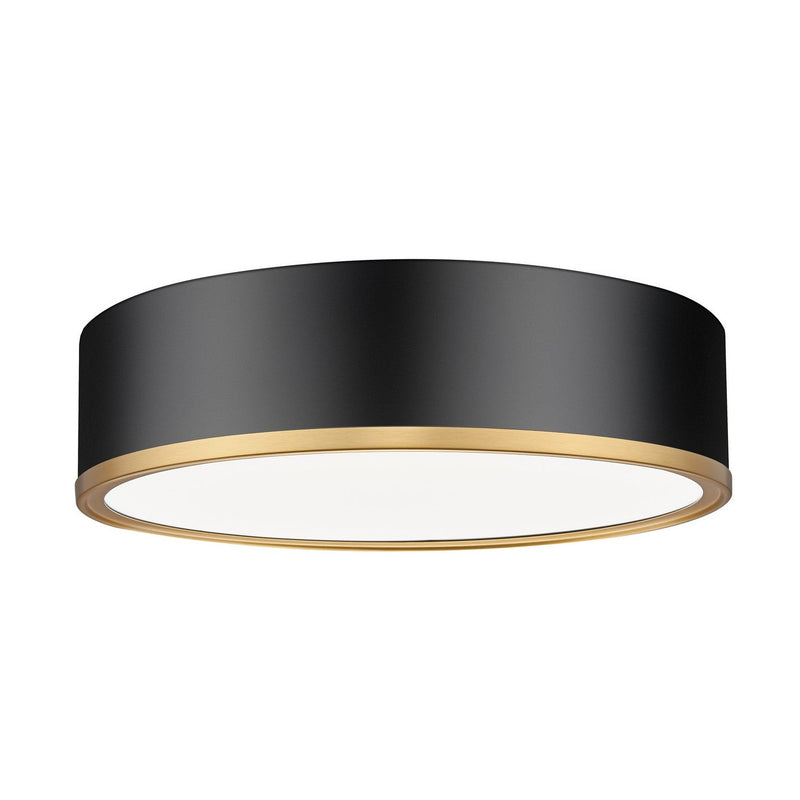Z-Lite - 1018F16-MB-MGLD-LED - LED Flush Mount - Bradley - Matte Black + Modern Gold