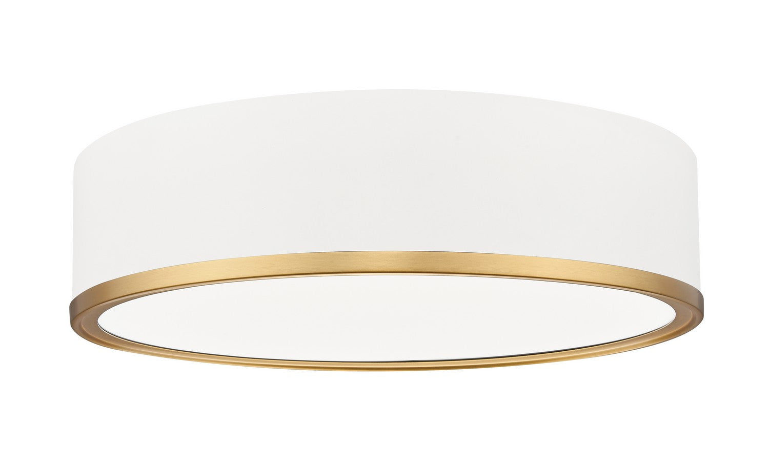 Z-Lite - 1018F16-MW-MGLD-LED - LED Flush Mount - Bradley - Matte White + Modern Gold