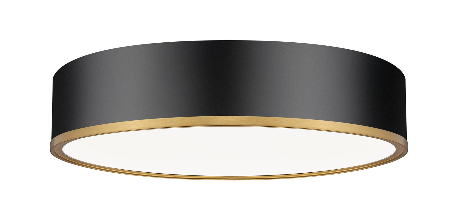 Z-Lite - 1018F20-MB-MGLD-LED - LED Flush Mount - Bradley - Matte Black + Modern Gold