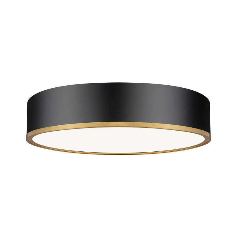 Z-Lite - 1018F20-MB-MGLD-LED - LED Flush Mount - Bradley - Matte Black + Modern Gold