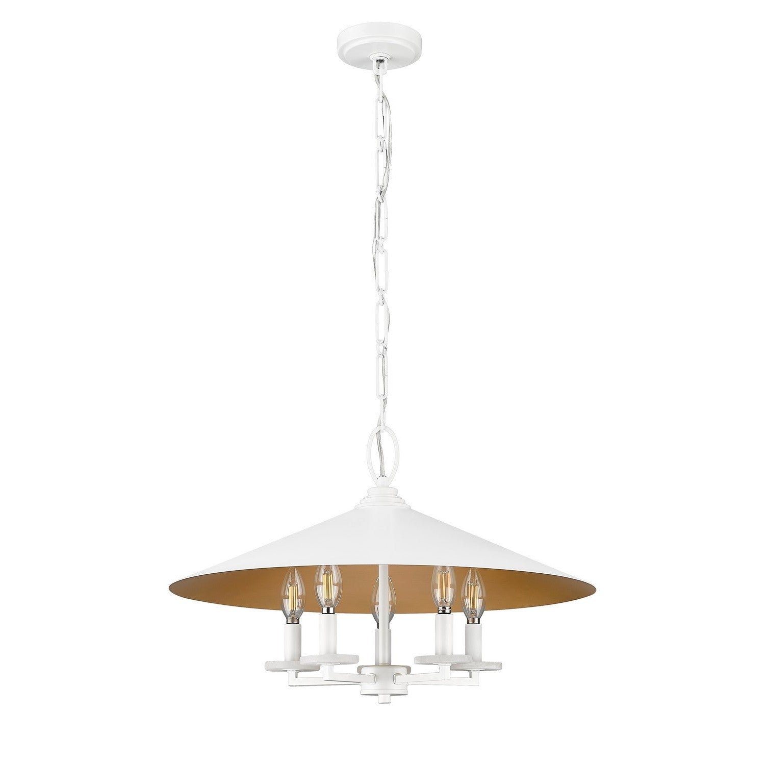 Z-Lite - 1953-22MW - Five Light Pendant - Rialto - Matte White