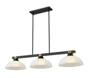 Z-Lite - 1955-3MB-RB-DWL14 - Three Light Billiard - Bronte - Matte Black + Rubbed Brass
