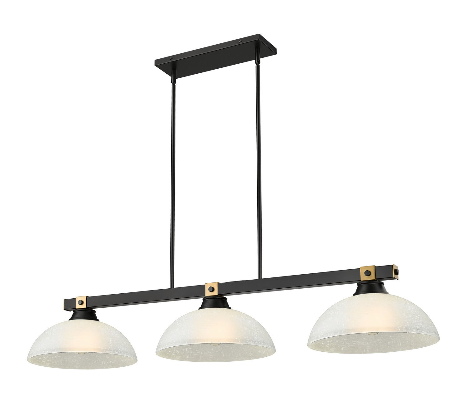 Z-Lite - 1955-3MB-RB-DWL14 - Three Light Billiard - Bronte - Matte Black + Rubbed Brass