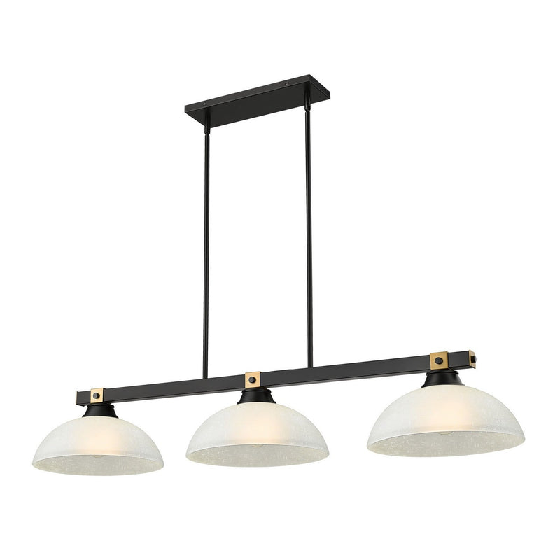 Z-Lite - 1955-3MB-RB-DWL14 - Three Light Billiard - Bronte - Matte Black + Rubbed Brass