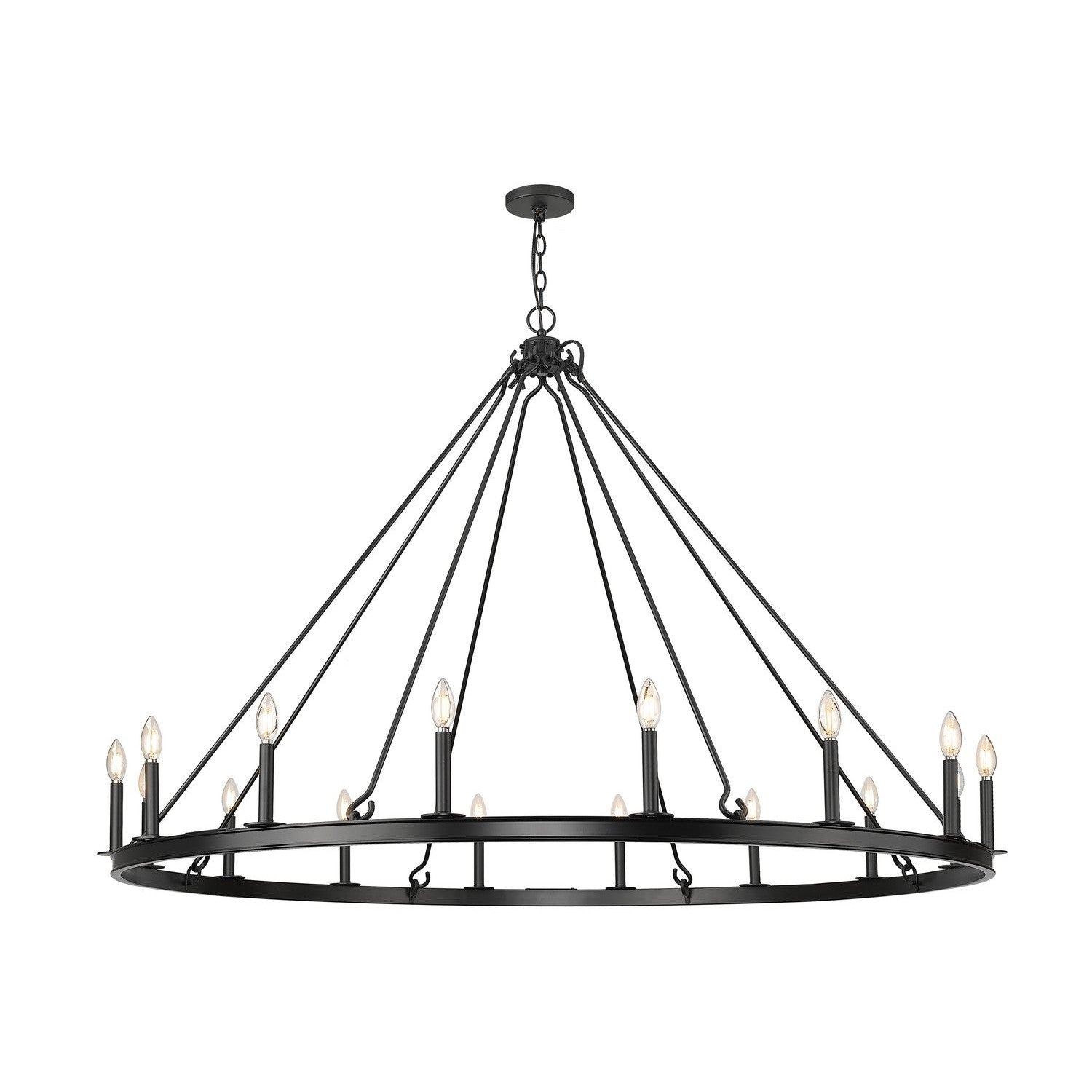 Z-Lite - 482R-16MB - 16 Light Chandelier - Barclay - Matte Black