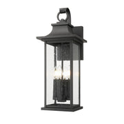 Z-Lite - 5017B-BK - Four Light Outdoor Wall Light - Tiberius - Black