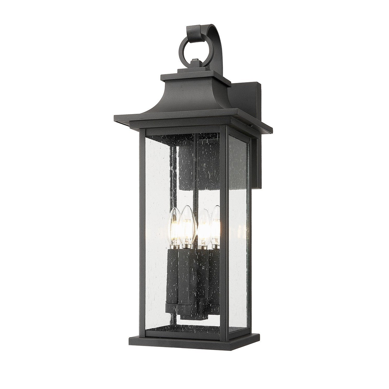 Z-Lite - 5017B-BK - Four Light Outdoor Wall Light - Tiberius - Black
