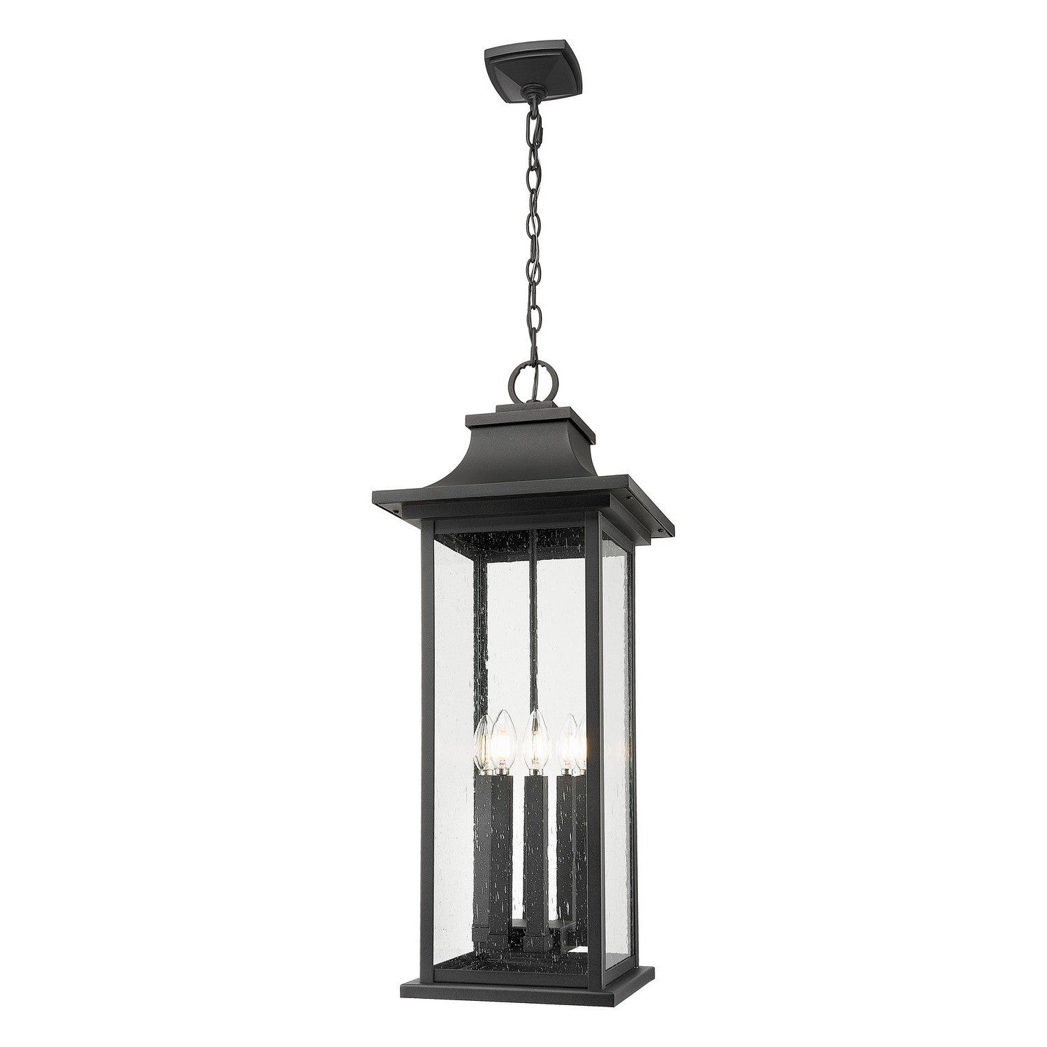 Z-Lite - 5017CHXL-BK - Six Light Outdoor Chain Mount Ceiling Fixture - Tiberius - Black