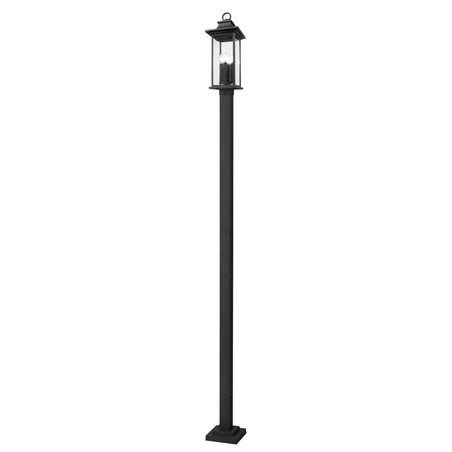 Z-Lite - 5017PHBS-536P-BK - Four Light Outdoor Post Mounted Fixture - Tiberius - Black
