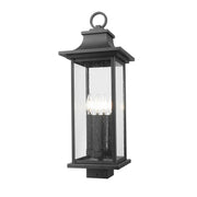 Z-Lite - 5017PHBS-BK - Four Light Outdoor Post Mount Fixture - Tiberius - Black