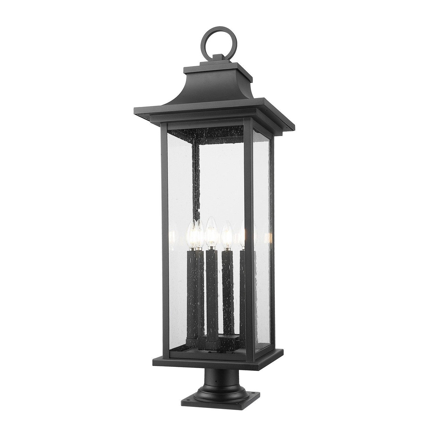 Z-Lite - 5017PHXLR-533PM-BK - Six Light Outdoor Pier Mounted Fixture - Tiberius - Black