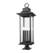 Z-Lite - 5017PHXLR-533PM-BK - Six Light Outdoor Pier Mounted Fixture - Tiberius - Black