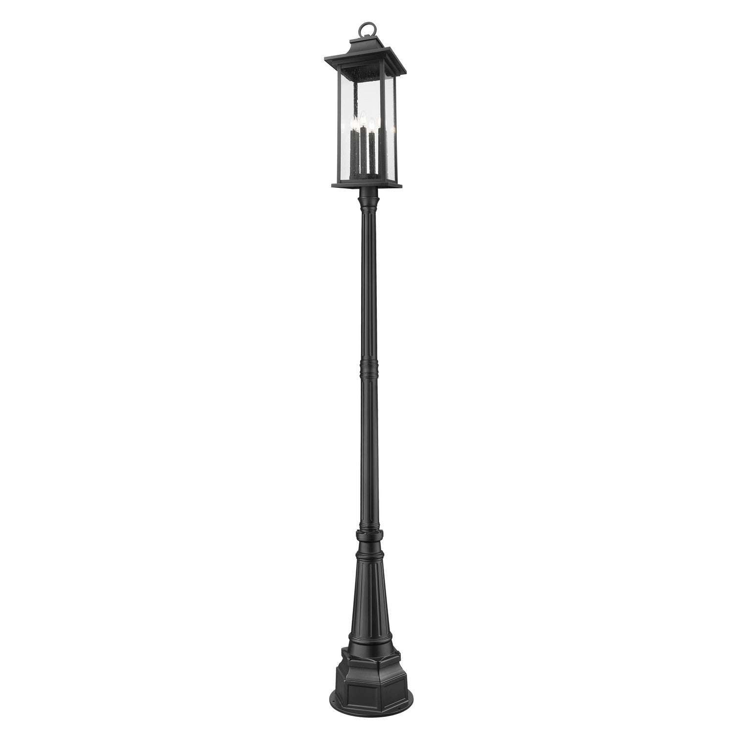Z-Lite - 5017PHXLR-564P-BK - Six Light Outdoor Post Mounted Fixture - Tiberius - Black