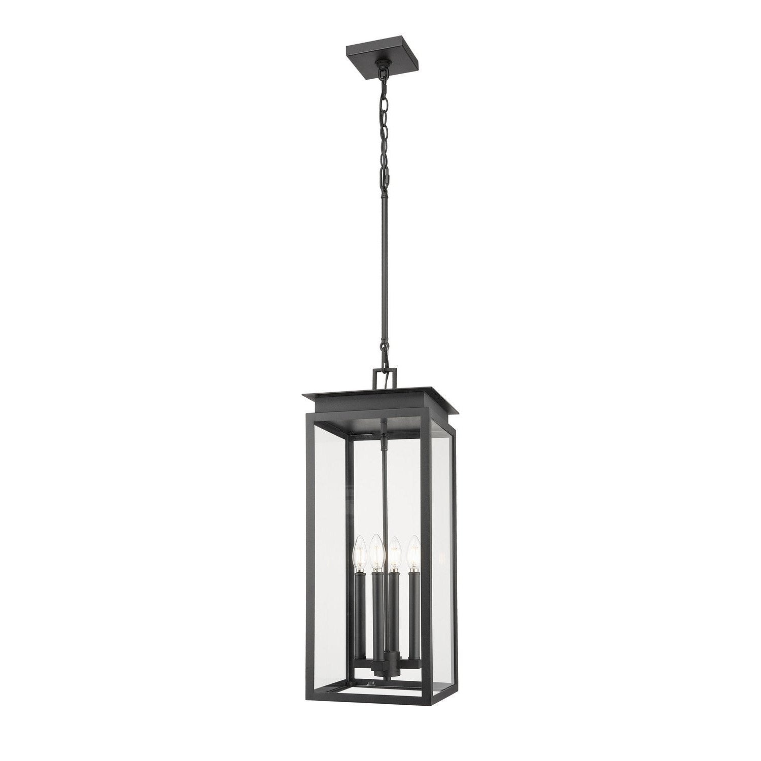 Z-Lite - 5018CHB-BK - Four Light Outdoor Chain Mount Ceiling Fixture - Nova - Black