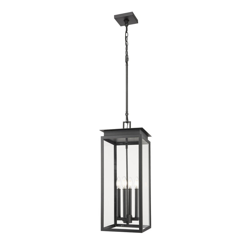 Z-Lite - 5018CHB-BK - Four Light Outdoor Chain Mount Ceiling Fixture - Nova - Black
