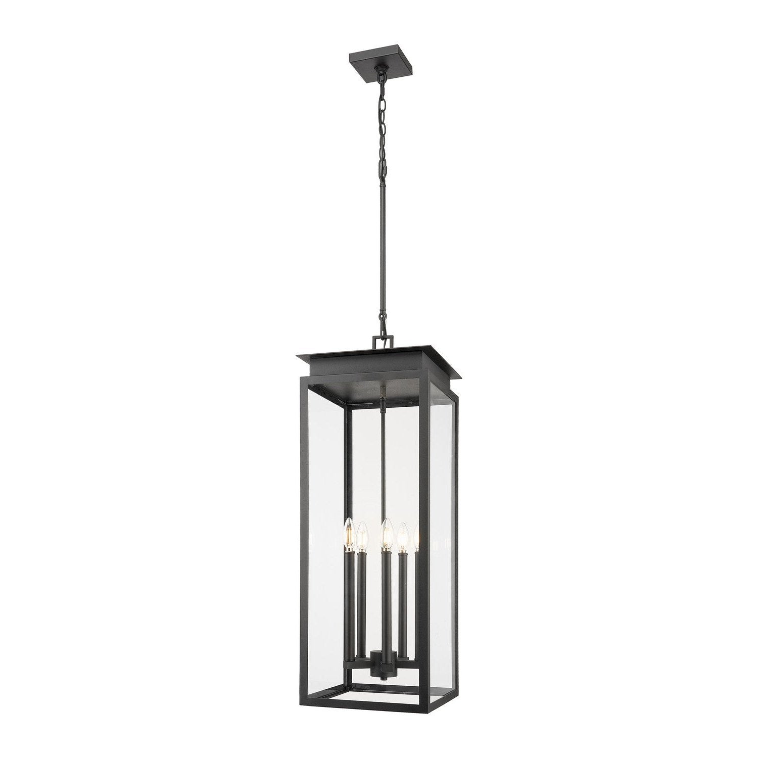 Z-Lite - 5018CHXL-BK - Five Light Outdoor Chain Mount Ceiling Fixture - Nova - Black