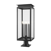 Z-Lite - 5018PHBR-533PM-BK - Four Light Outdoor Pier Mounted Fixture - Nova - Black