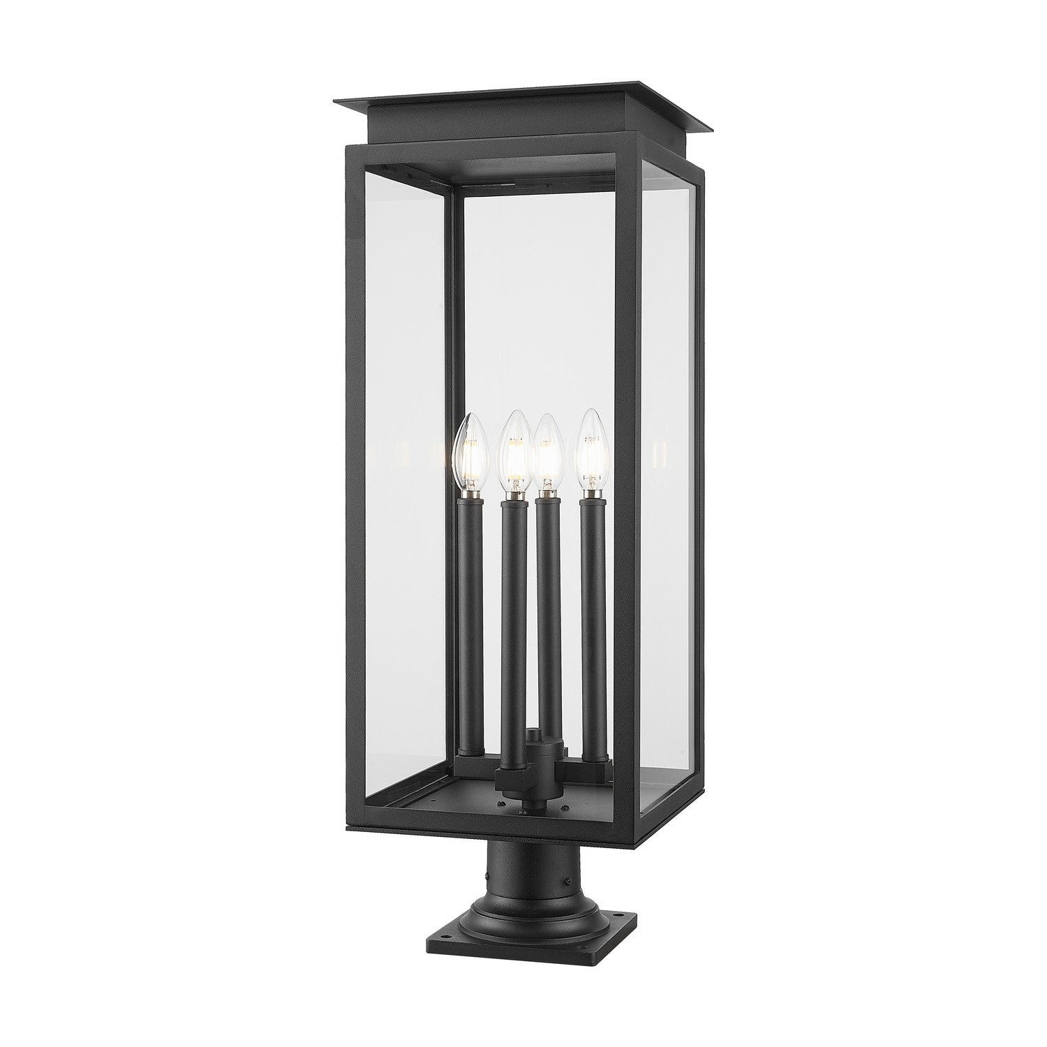 Z-Lite - 5018PHBR-533PM-BK - Four Light Outdoor Pier Mounted Fixture - Nova - Black