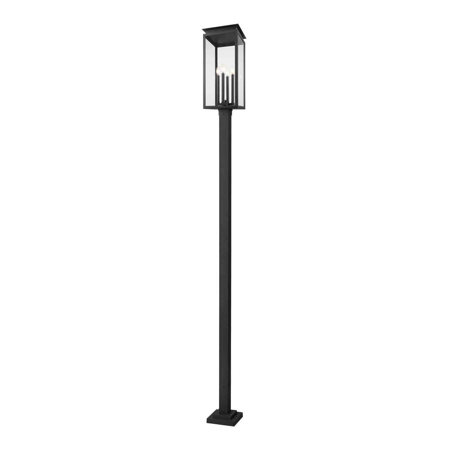 Z-Lite - 5018PHBS-536P-BK - Four Light Outdoor Post Mounted Fixture - Nova - Black