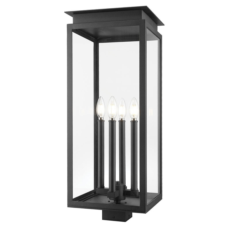 Z-Lite - 5018PHBS-BK - Four Light Outdoor Post Mount Fixture - Nova - Black