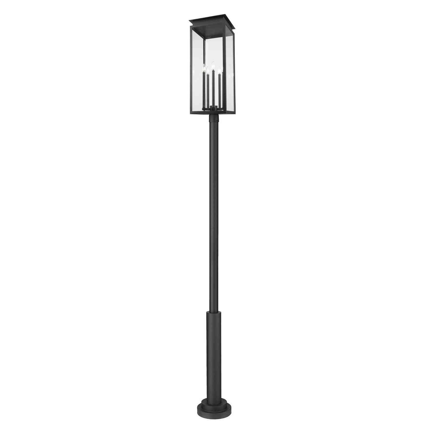 Z-Lite - 5018PHXLR-5010P-BK - Five Light Outdoor Post Mounted Fixture - Nova - Black