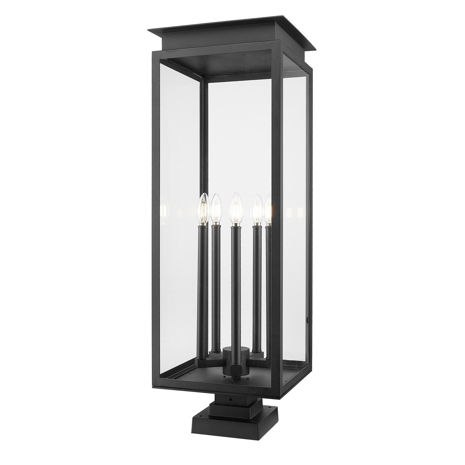 Z-Lite - 5018PHXLS-SQPM-BK - Five Light Outdoor Pier Mounted Fixture - Nova - Black