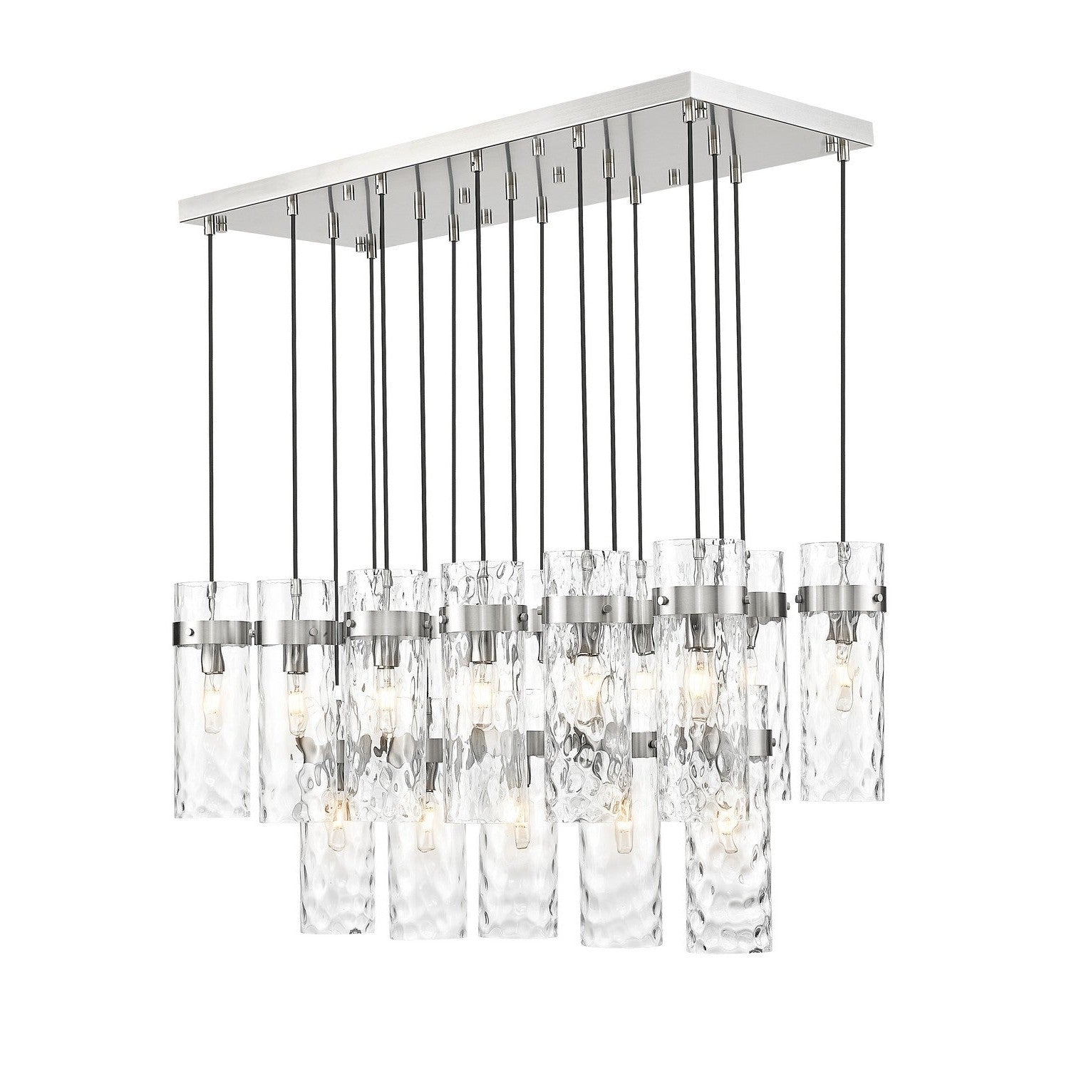 Z-Lite - 7002P5-17L-BN - 17 Light Linear Chandelier - Fontaine - Brushed Nickel