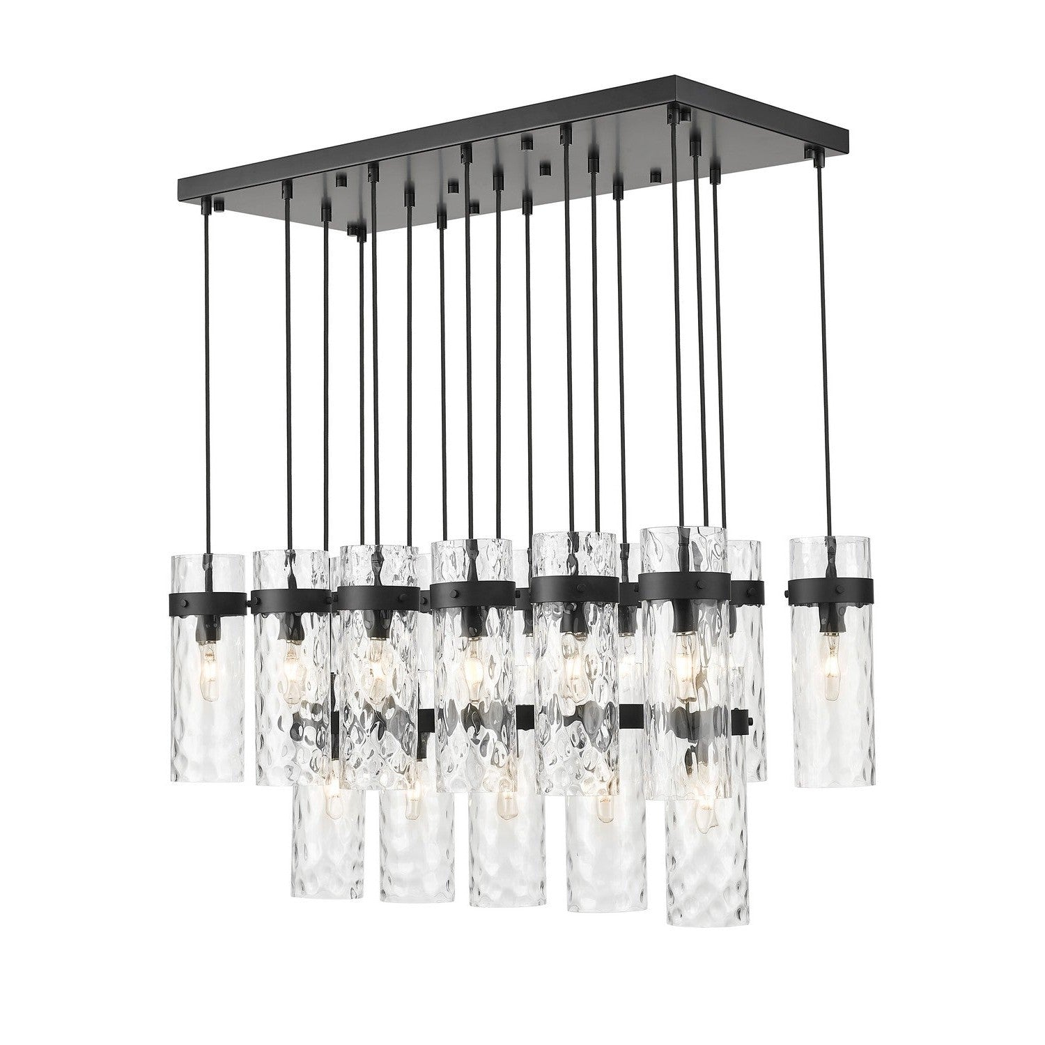 Z-Lite - 7002P5-17L-MB - 17 Light Linear Chandelier - Fontaine - Matte Black