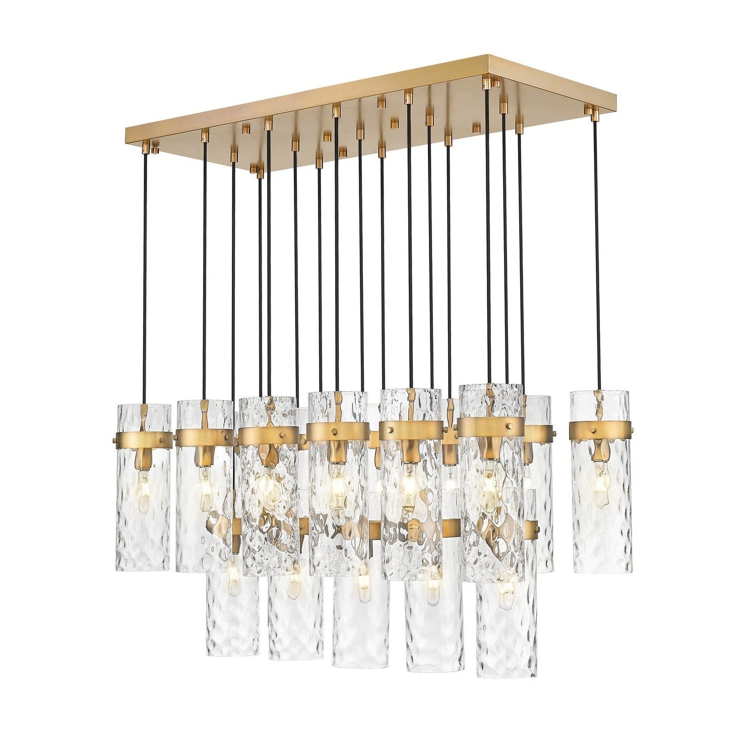 Z-Lite - 7002P5-17L-RB - 17 Light Linear Chandelier - Fontaine - Rubbed Brass
