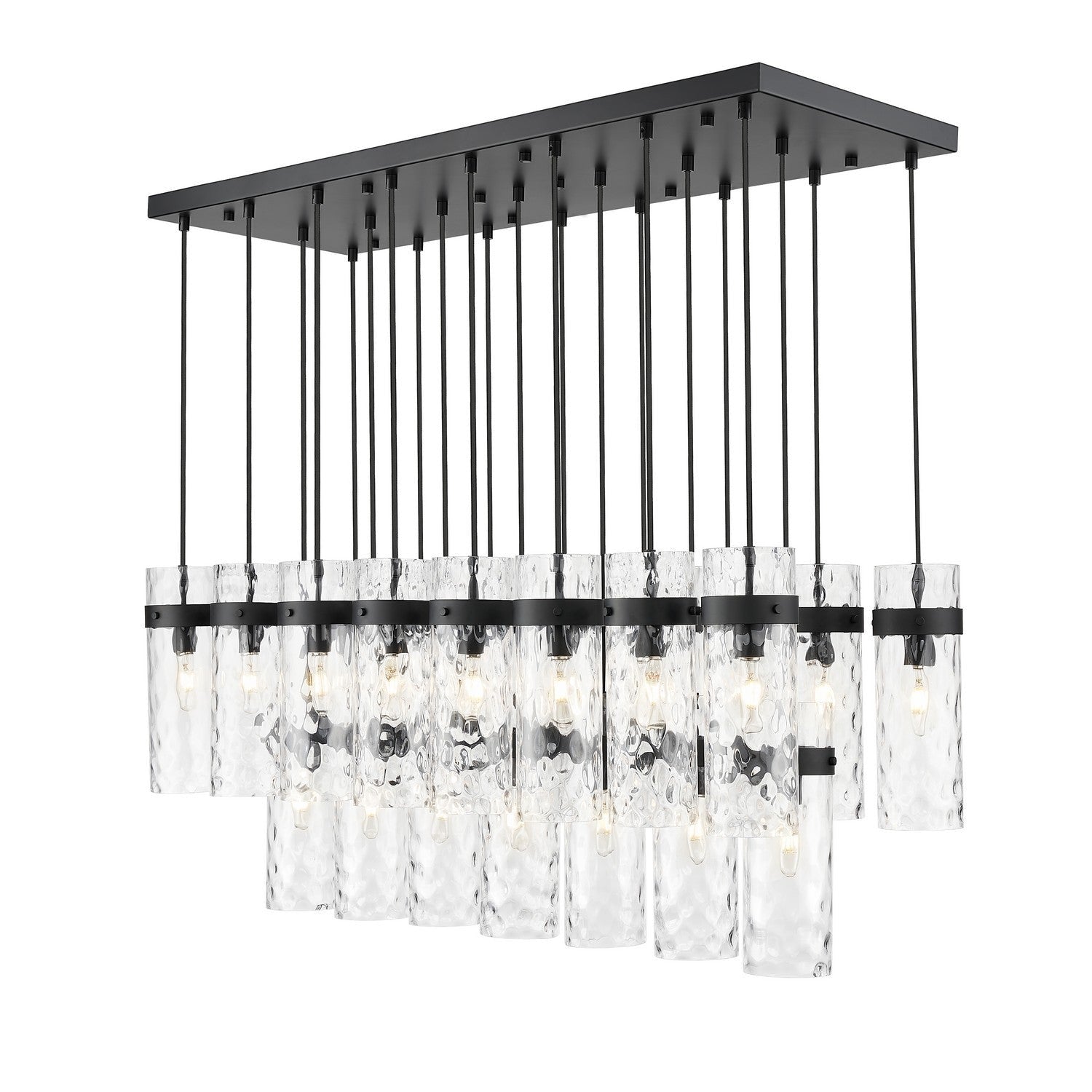 Z-Lite - 7002P5-23L-MB - 23 Light Linear Chandelier - Fontaine - Matte Black