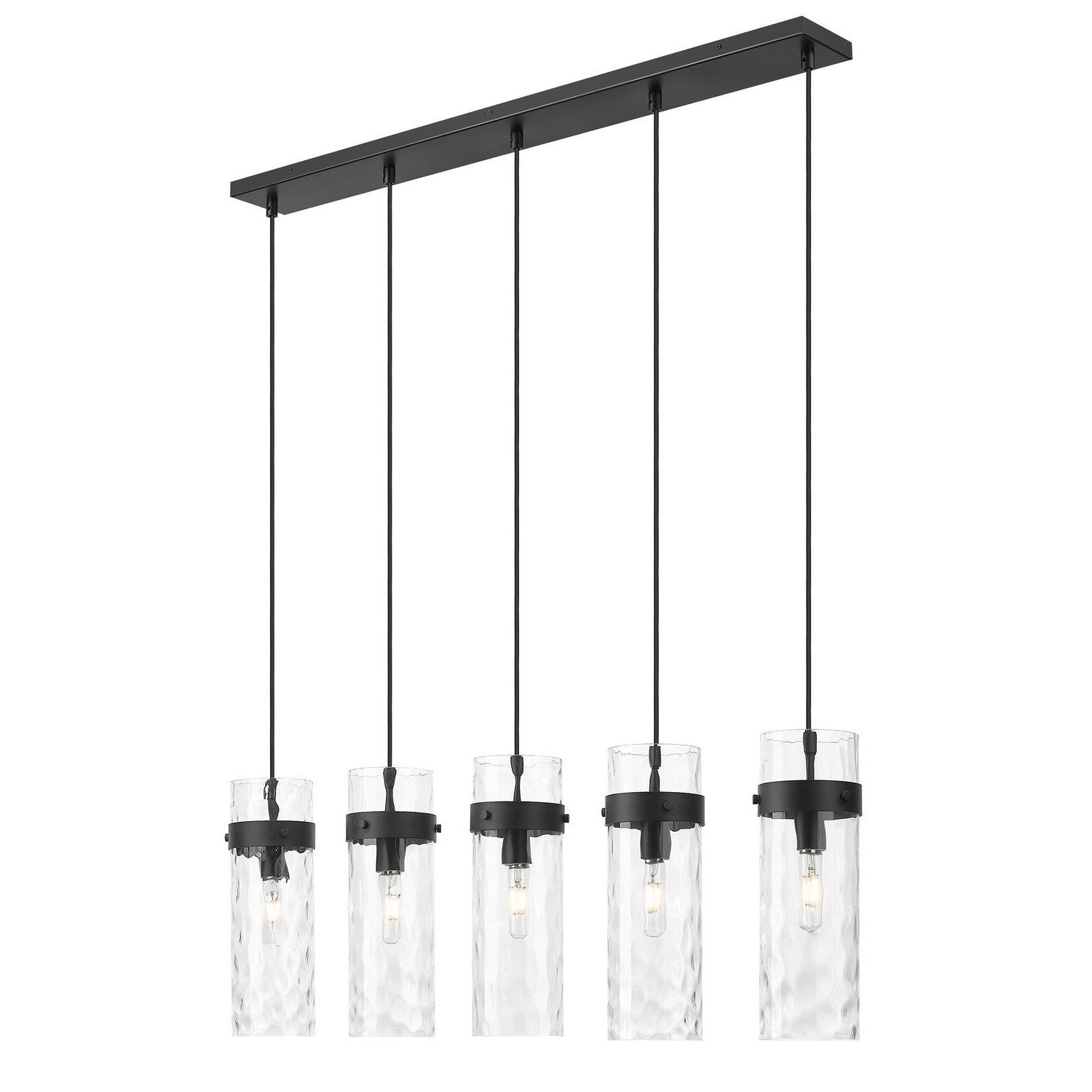 Z-Lite - 7002P5-5L-MB - Five Light Linear Chandelier - Fontaine - Matte Black