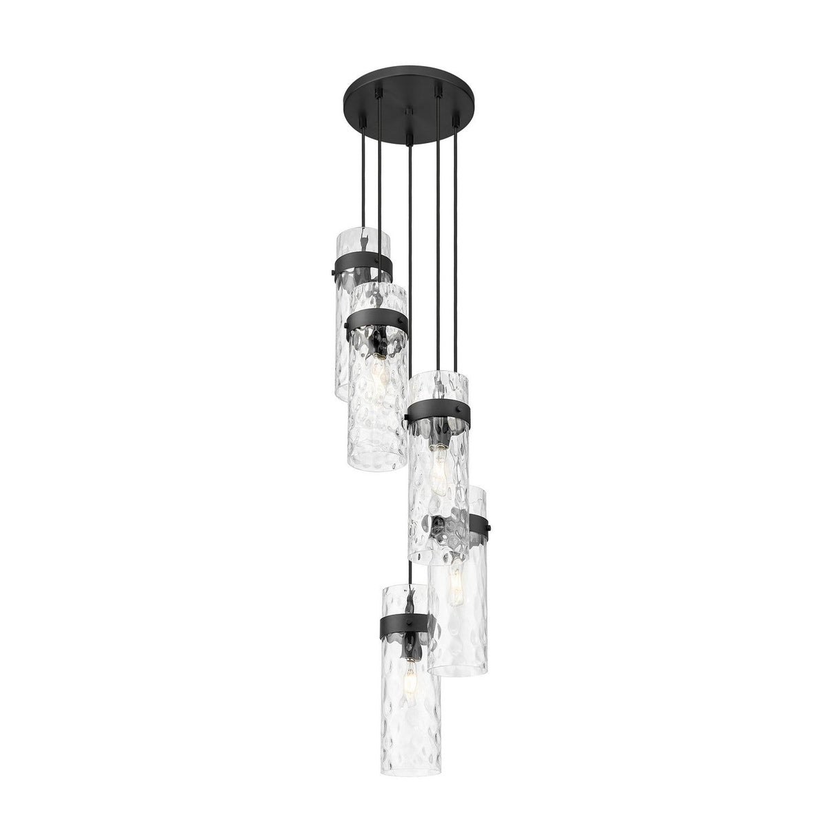 Z-Lite - 7002P5-5R-MB - Five Light Chandelier - Fontaine - Matte Black