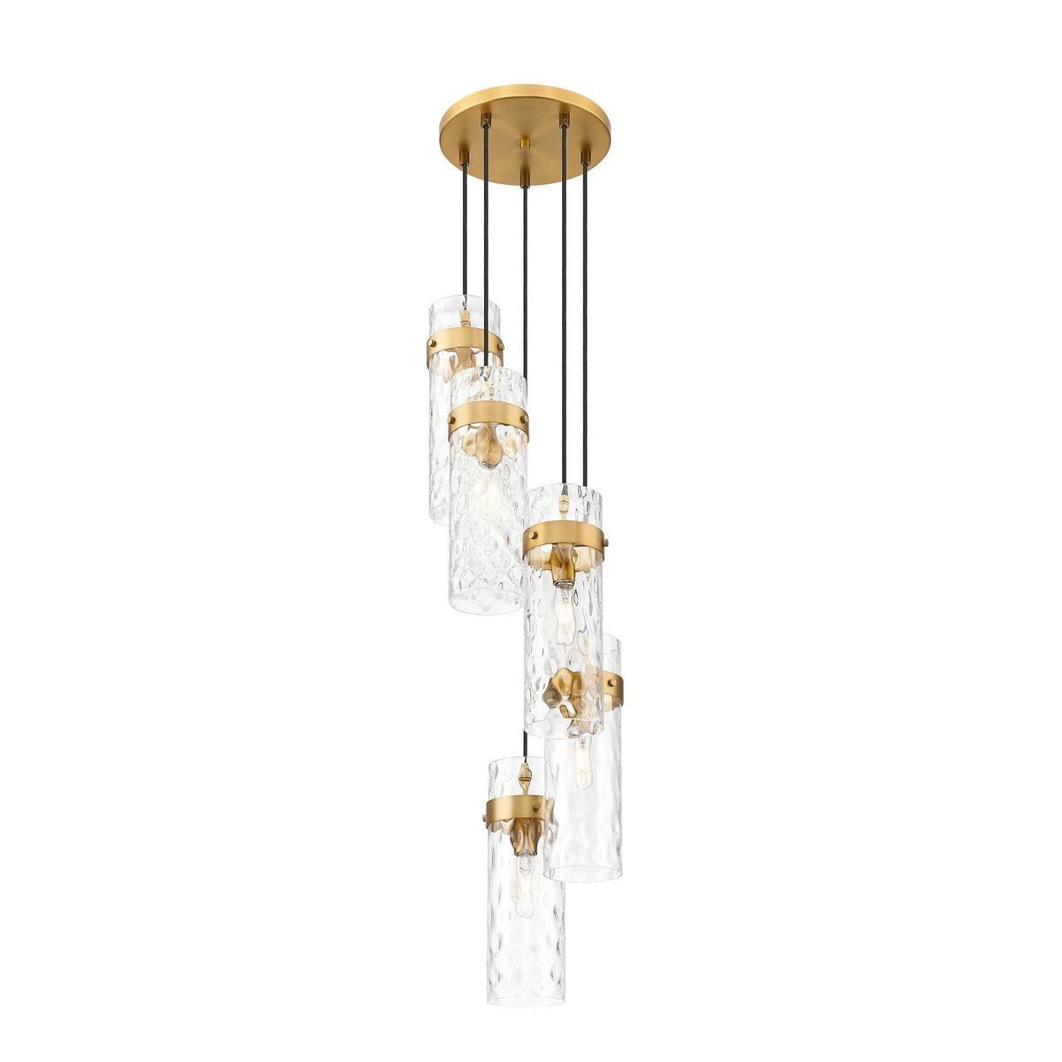 Z-Lite - 7002P5-5R-RB - Five Light Chandelier - Fontaine - Rubbed Brass