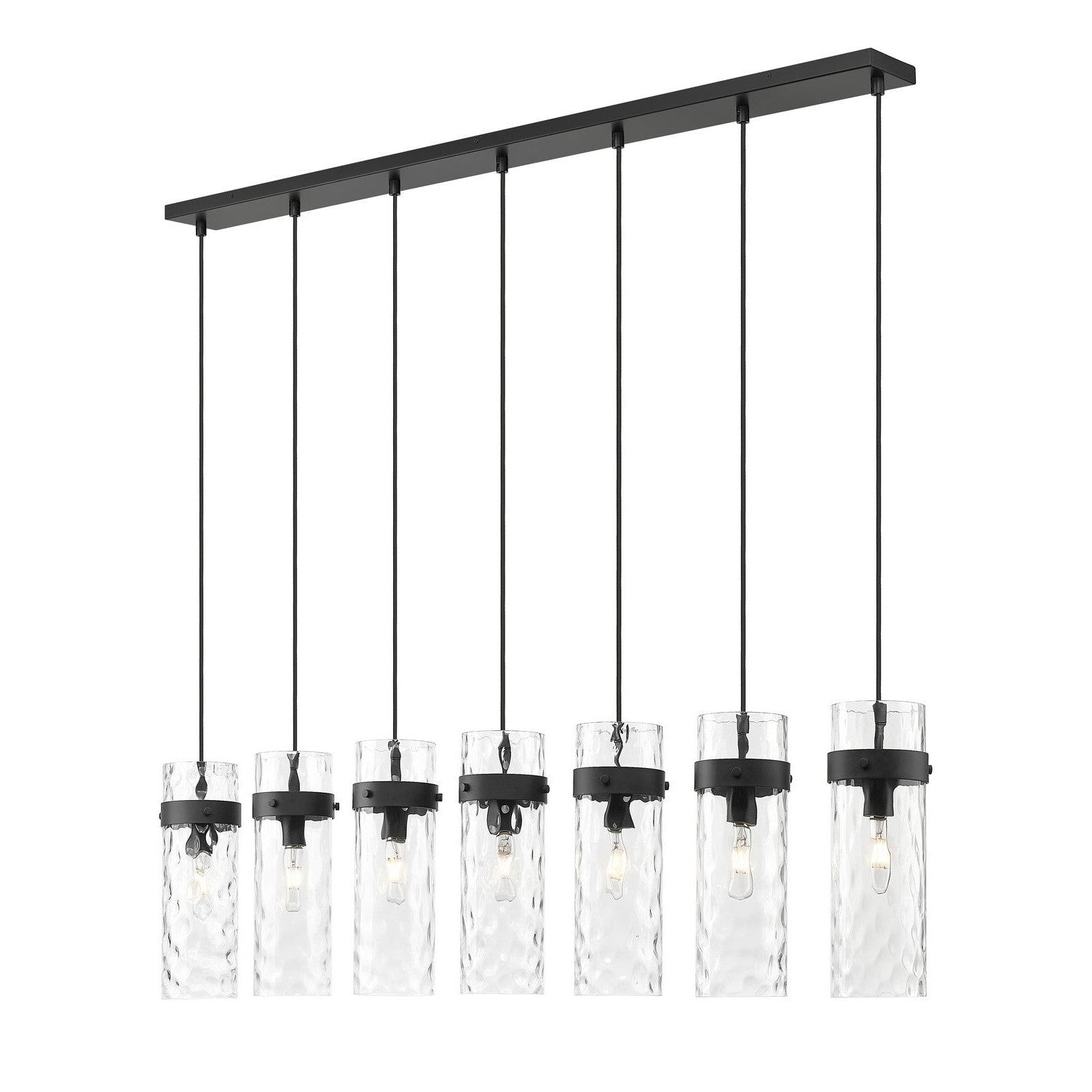 Z-Lite - 7002P5-7L-MB - Seven Light Linear Chandelier - Fontaine - Matte Black