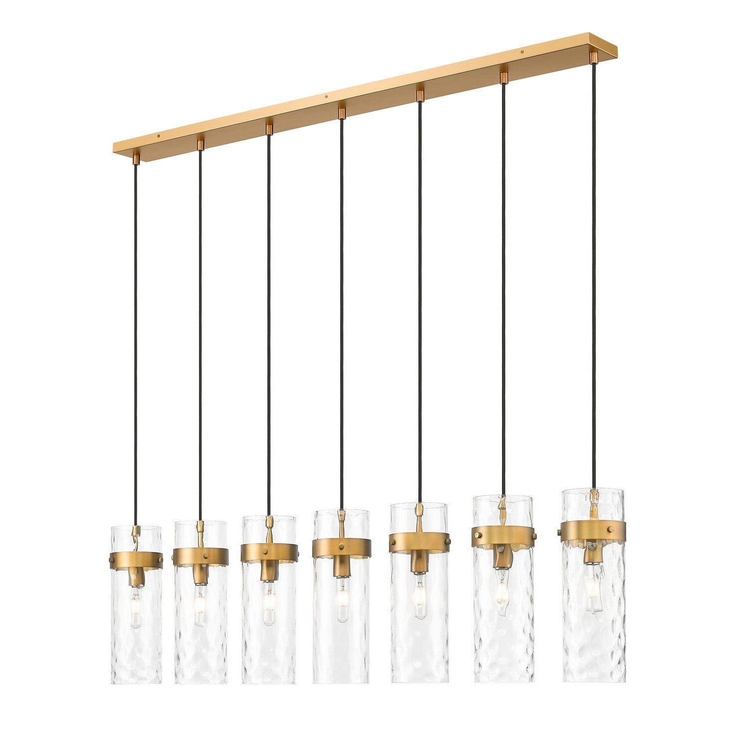Z-Lite - 7002P5-7L-RB - Seven Light Linear Chandelier - Fontaine - Rubbed Brass