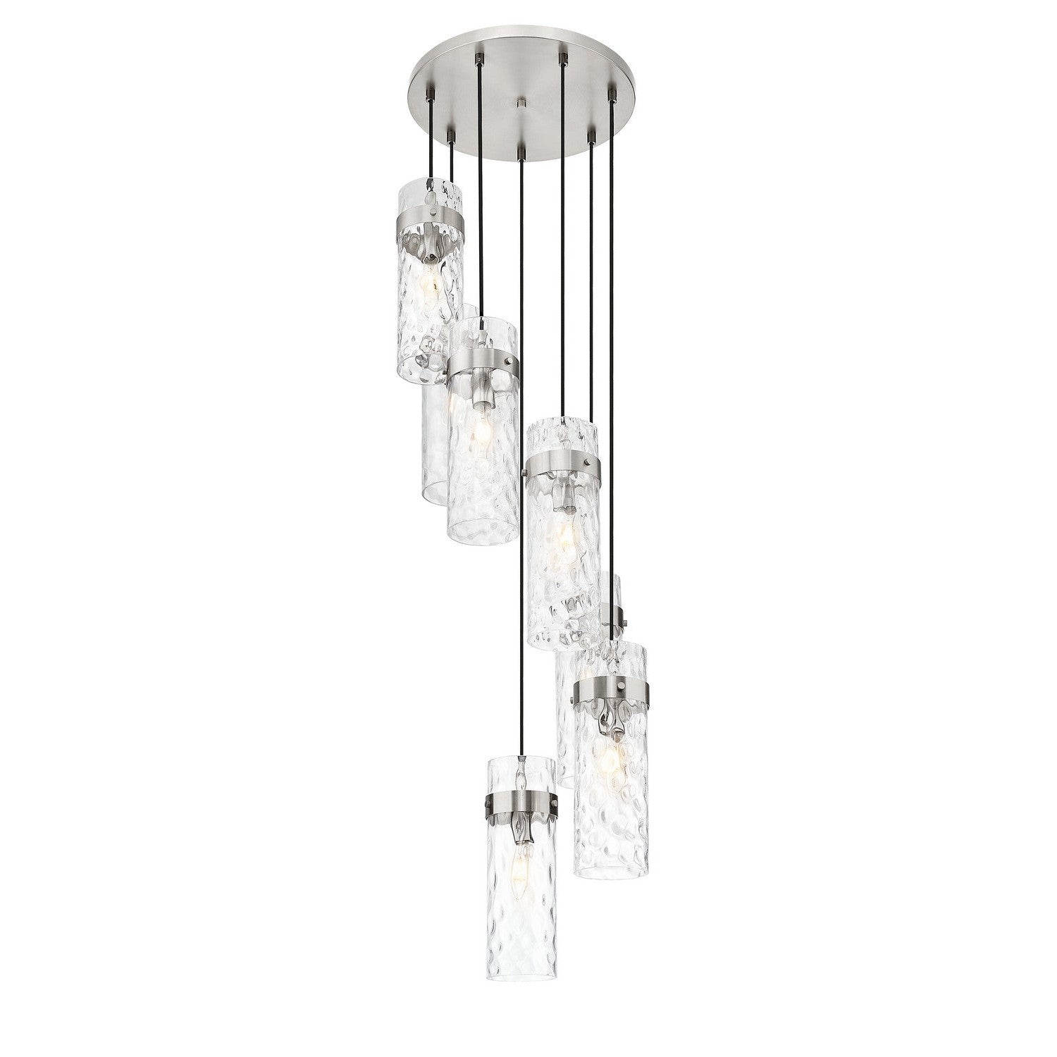 Z-Lite - 7002P5-7R-BN - Seven Light Chandelier - Fontaine - Brushed Nickel