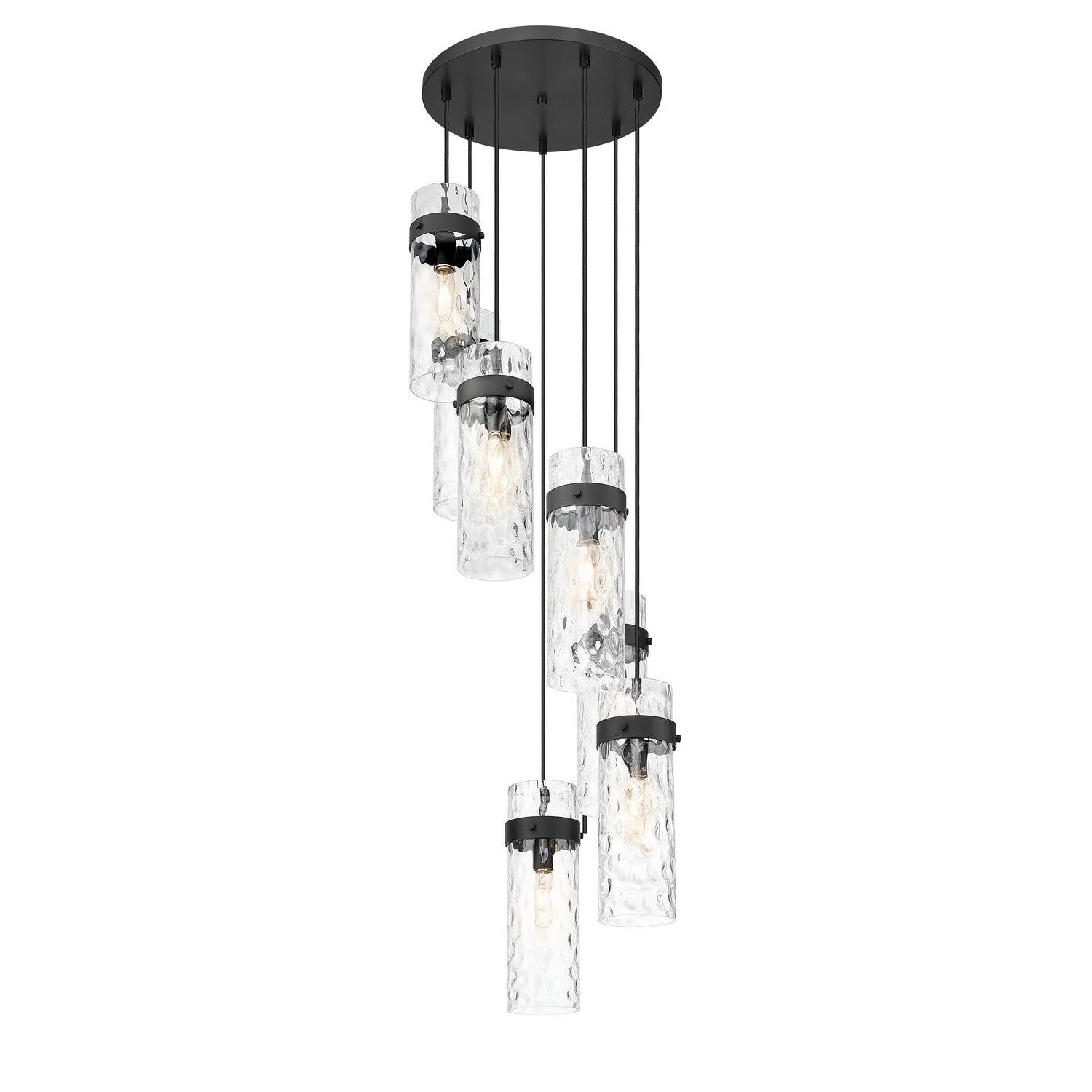 Z-Lite - 7002P5-7R-MB - Seven Light Chandelier - Fontaine - Matte Black