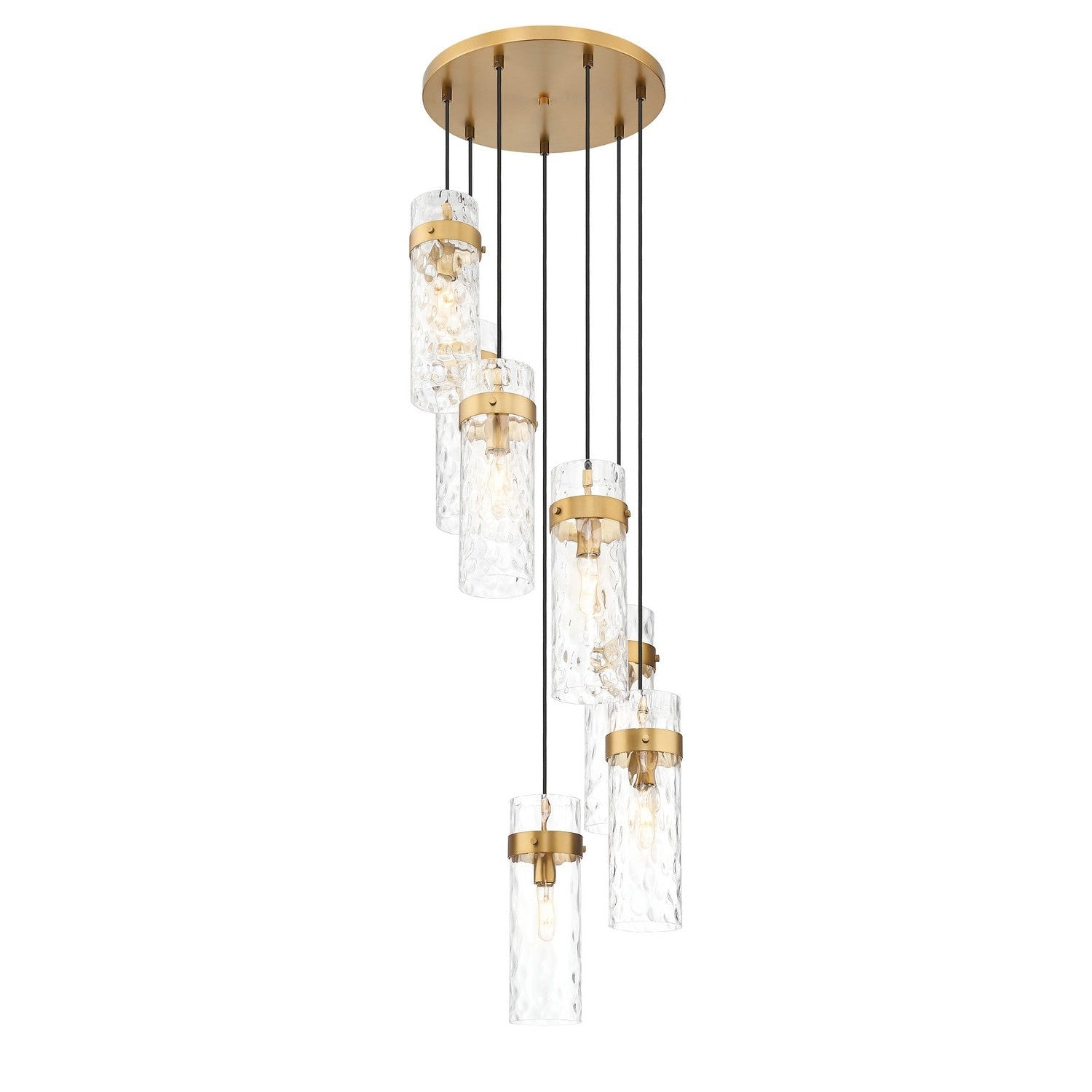 Z-Lite - 7002P5-7R-RB - Seven Light Chandelier - Fontaine - Rubbed Brass