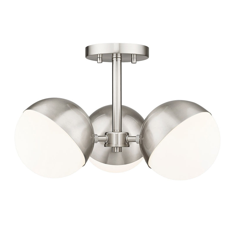 Z-Lite - 7517-3SF-BN - Three Light Semi Flush Mount - Realm Sphere - Brushed Nickel