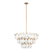 Kalco - 525155MG - Ten Light Pendant - MANTA - Modern Gold