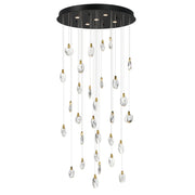 ET2 - E11070-122BKPG - LED Pendant - Pebble - Black / Polished Gold