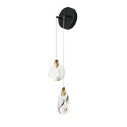 ET2 - E11072-122BKPG - LED Wall Sconce - Pebble - Black / Polished Gold